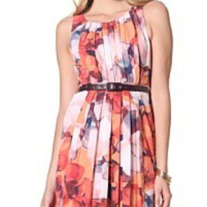 Eva Franco multi-colored, pleated dress (Size 8, US)
